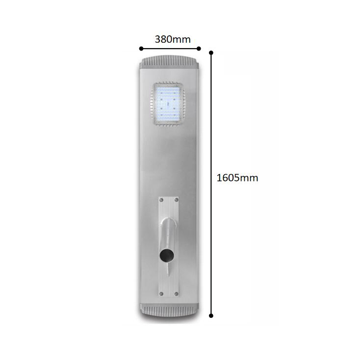 Outdoor All in One Commercial Park Garden 100 Watts Integrated Solar Power LED Parking Lot Street Light