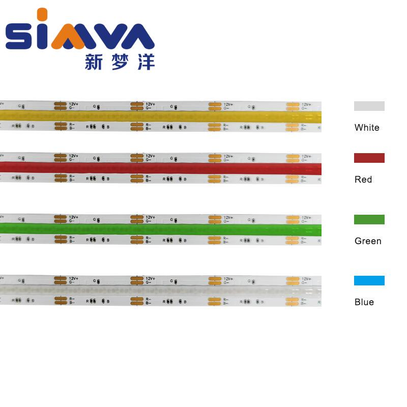 DC 12V Single Color 8mm Width IP65 COB LED Strip Lighting