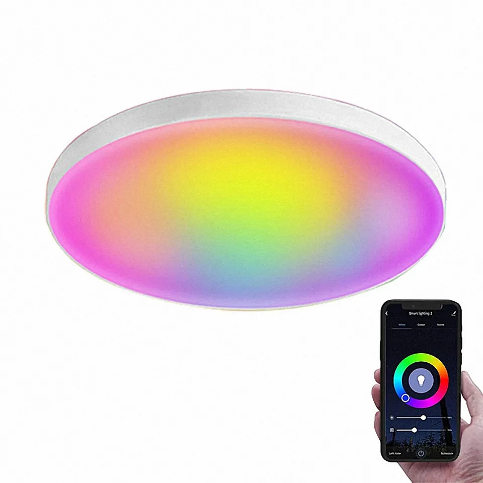 Tuya Zigbee Smart Wireless 110V 220V Dimmable RGB Rgbcw LED Ceiling Light Work with Alexa and Google Home