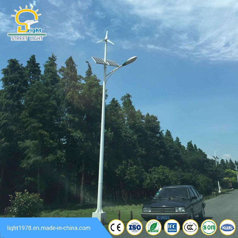 High Efficiency 8m 60W Wind Solar Hybrid LED Light