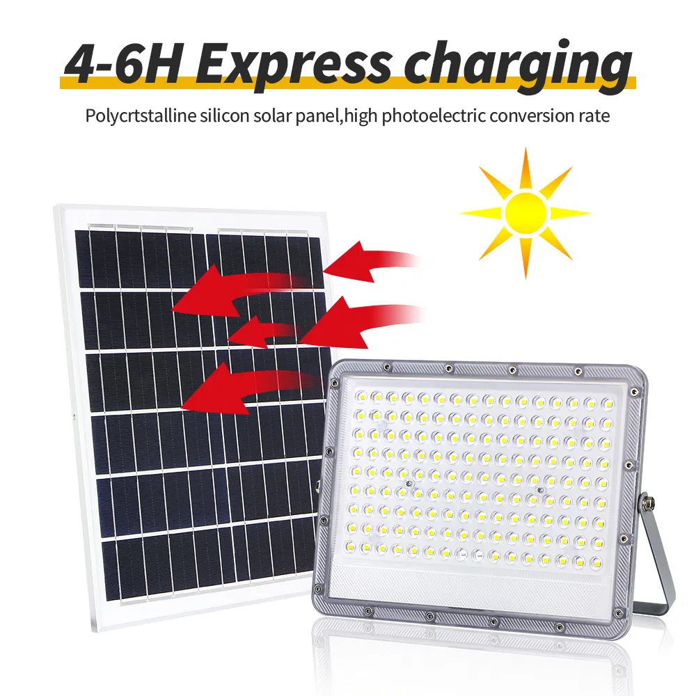 2023 Hot Selling 8000 Lumen Slim Motion Sensor 50W Stadium Garden Floodlight Solar Security Flood Light