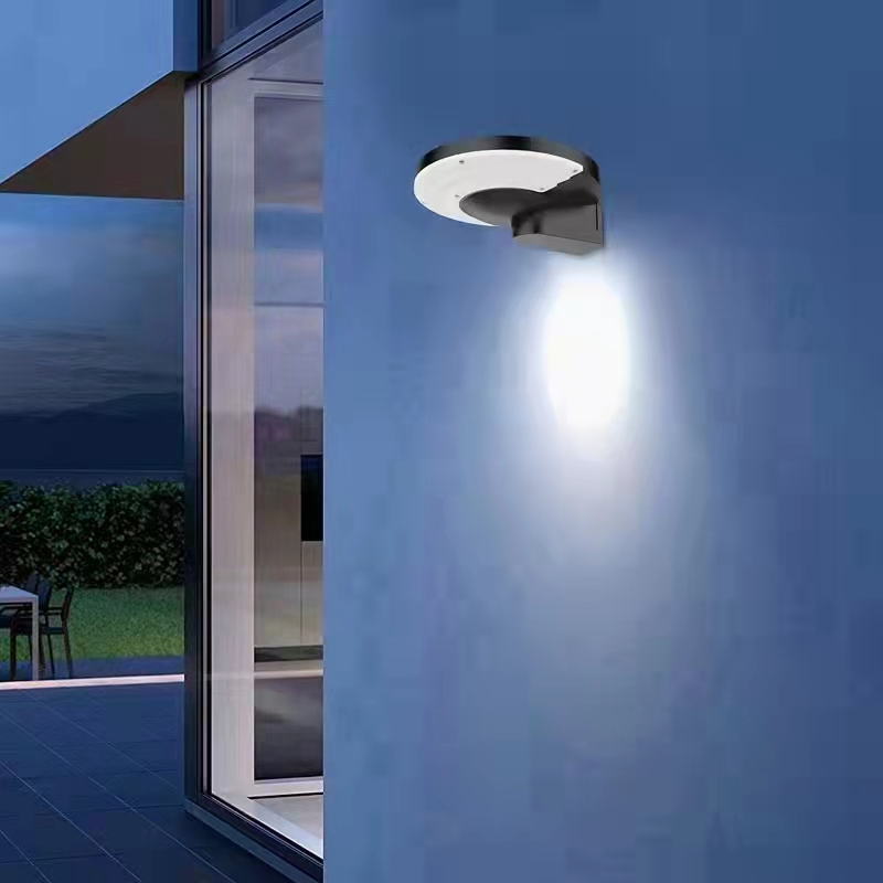 American Modern Minimalist LED Wall Light Lamp Outdoor Square Wall Solar Power Light Waterproof Home Main Gate Hotel Decoration