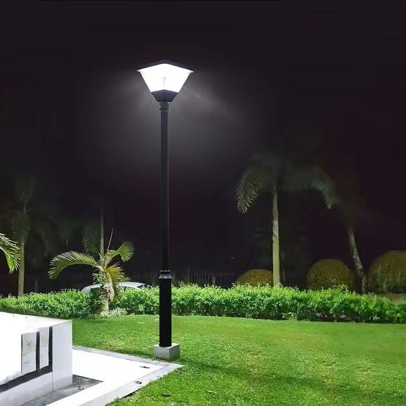 DC Powered AC Hybrid Courtyard LED 20W IP65 Landscape Solar Pole Light