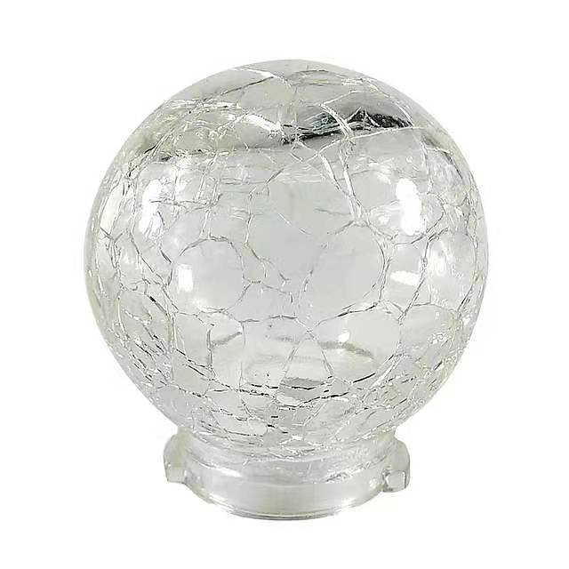 Solar Lamp LED Garden Party Hanging Crackle Glass Lanten
