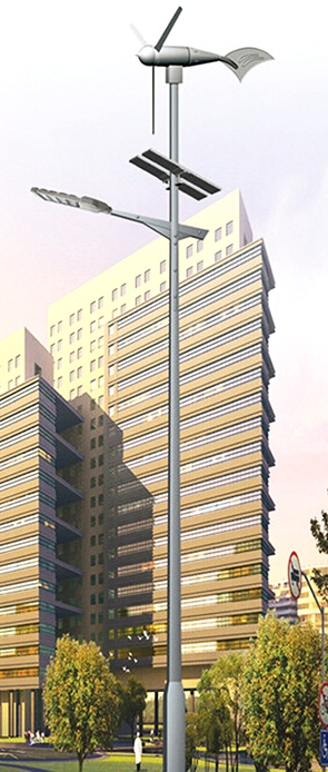 Eco-Friendly AC DC Hybrid Wind Solar Street Light System