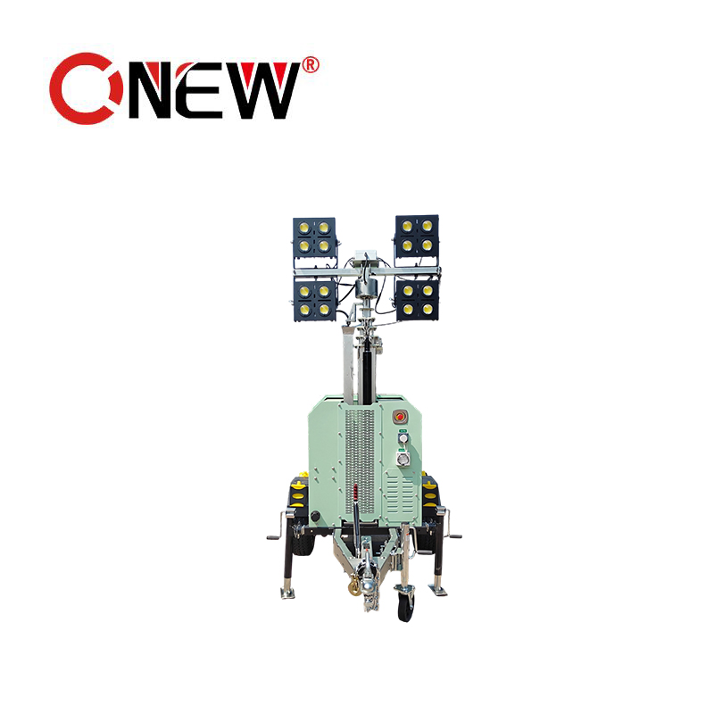 Silent Hybrid off Grid Solar Generator 15kVA 12kw Diesel Generator Mobile LED Light Tower