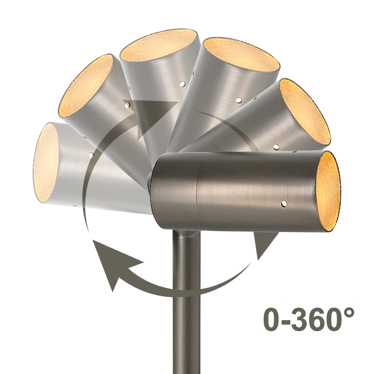 Brass Adjustable Direction Low Voltage LED Landscape Light Garden Path Area Lighting