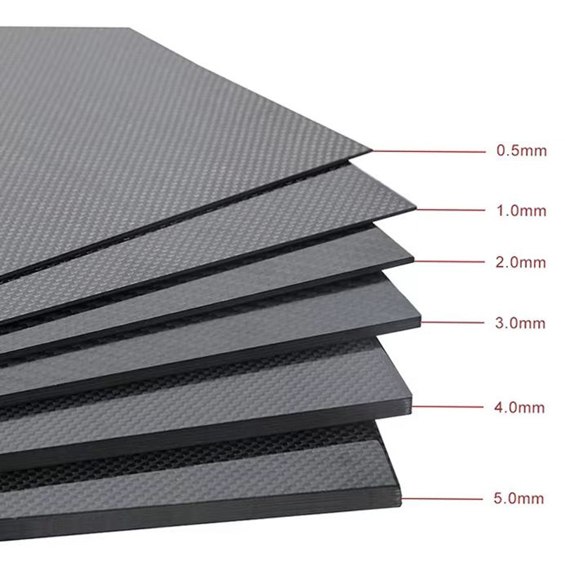 1mm, 2mm, 3mm, 4mm, 5mm Colored Carbon Fiber Plate, All-Carbon Fiber Sheet