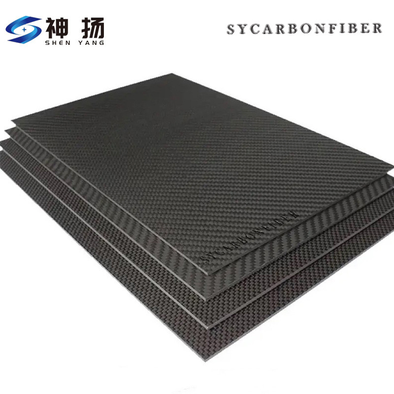 China Source Factory Customized 3K Twill Weave Forged Pattern Glossy Matte Pure Carbon High-Strength Carbon Fiber Plate