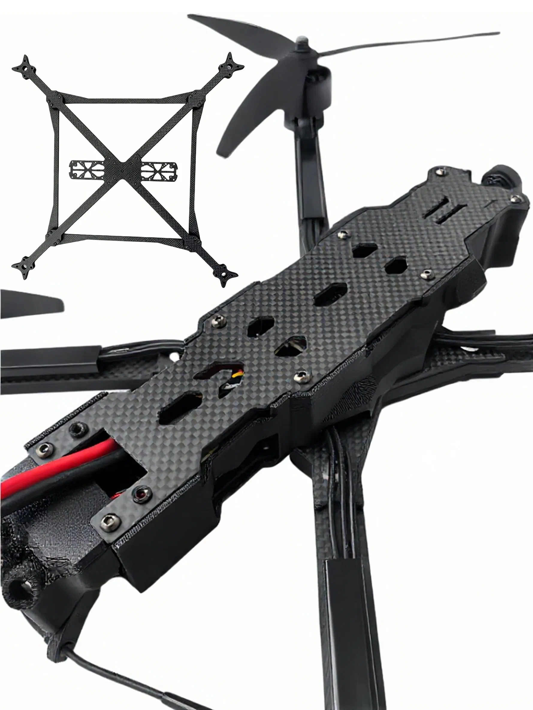 M4 13inch Carbon Fiber Racing Drone Long Range Quadcopter Uav Frame