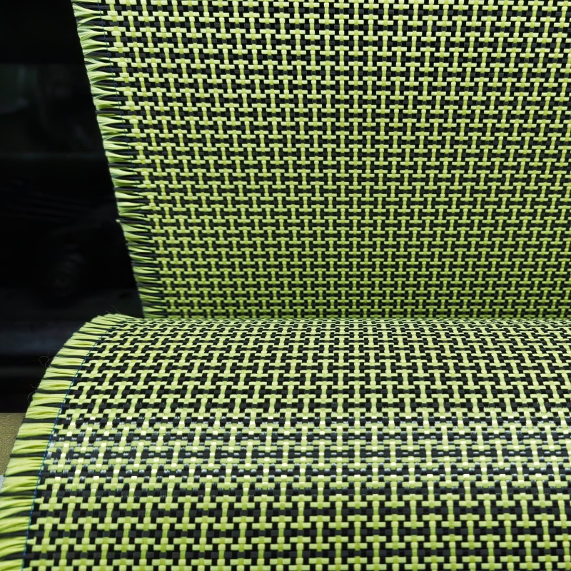 Hybrid Kevlar Aramid &amp; Carbon Fiber Plain Roll Fabric for Auto Parts