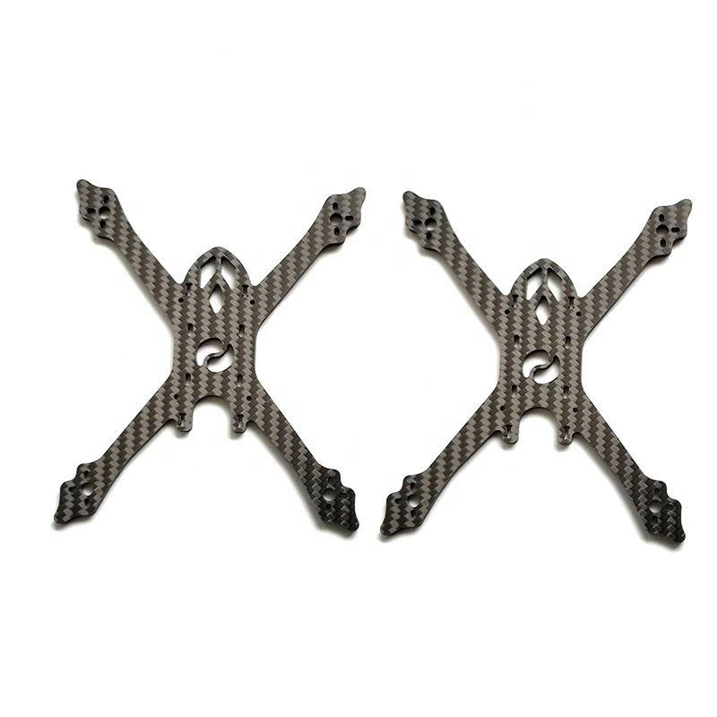 Custom Machined CNC 3K Twill Weave Square Mechanical Full Carbon Fiber for Fpv Racing Quadcopter Drone Parts