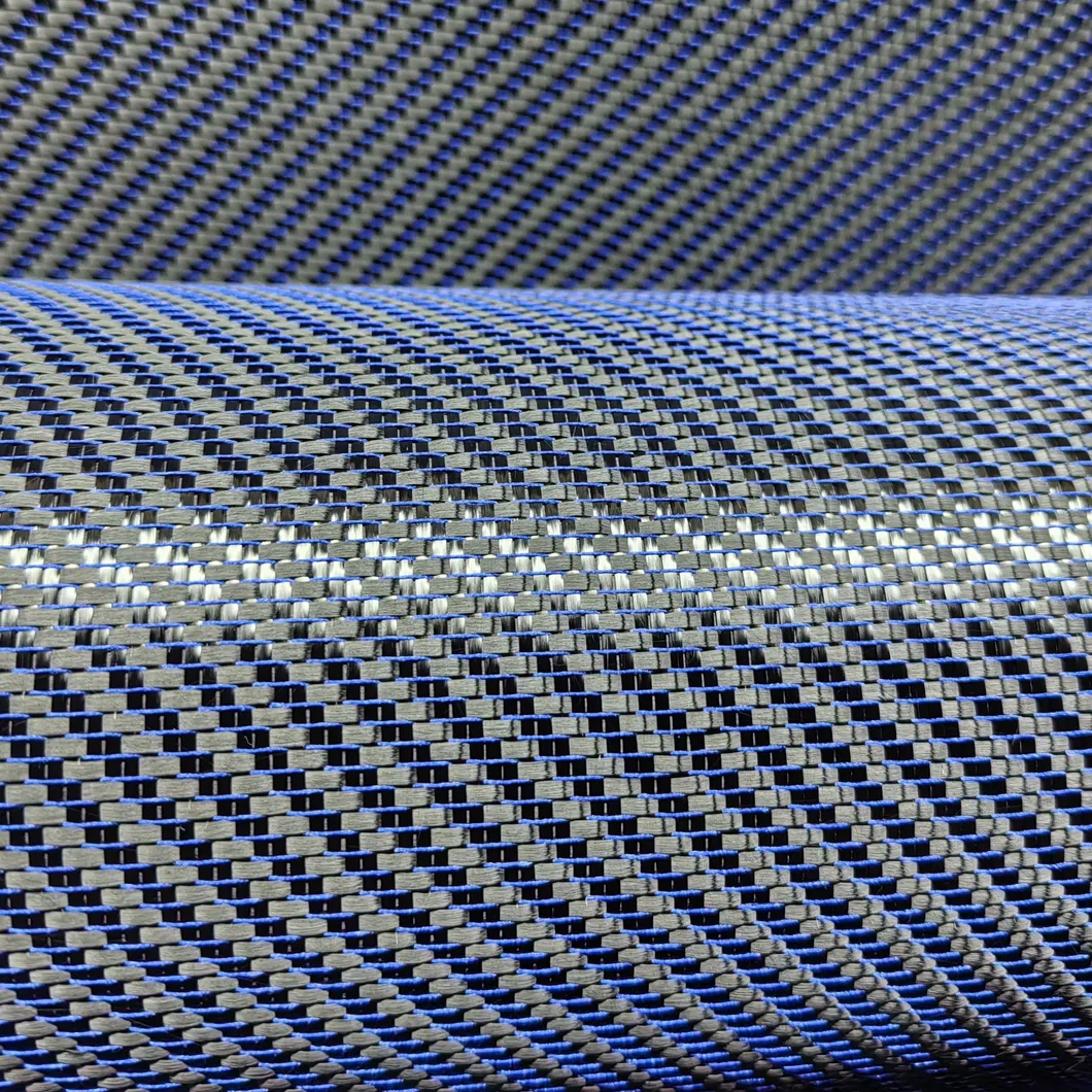 Carbon Fiber Blue Yarn Hybrid Fabric 4