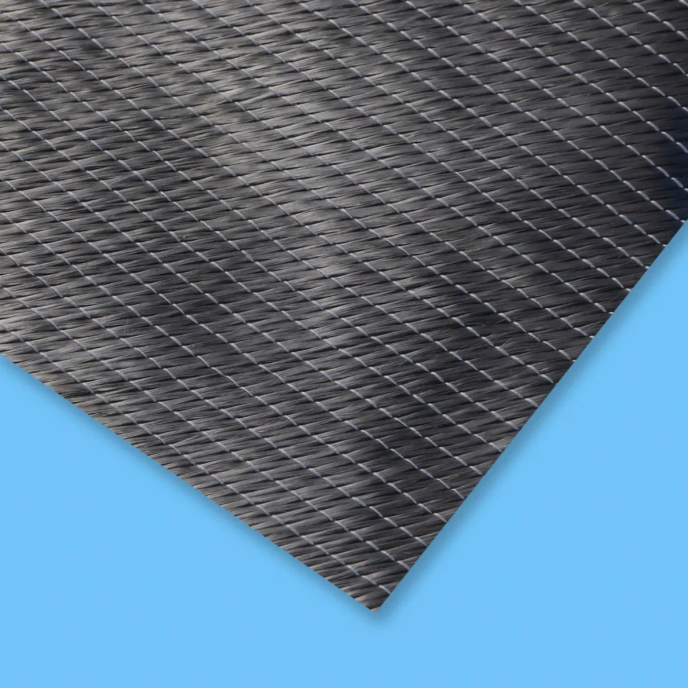 ± 45 Degree 200GSM/400GSM Twill Weave Double Bias High Strength Composite Carbon Fiber Fabric for Uav