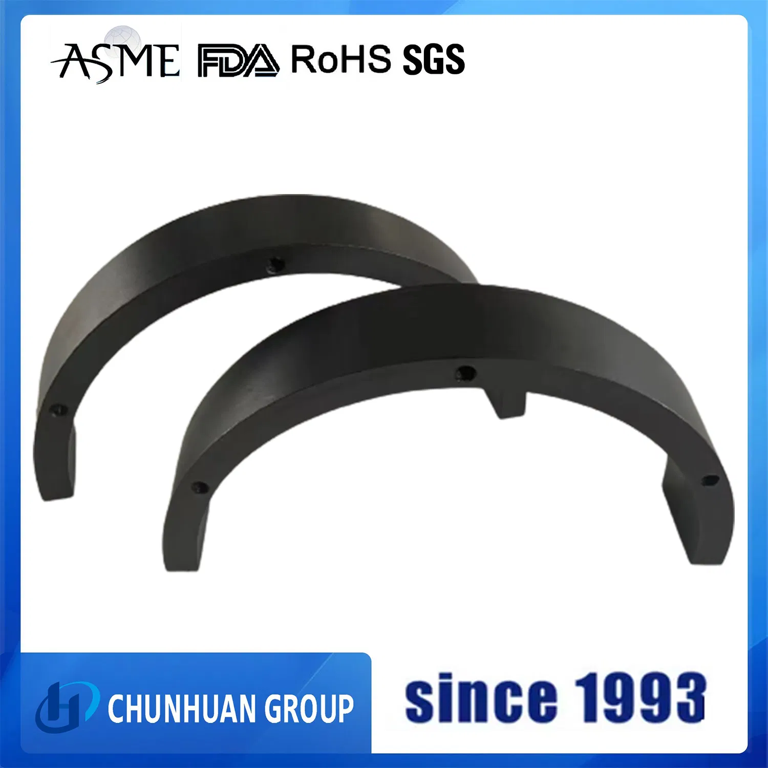 OEM Custom Processing Carbon Fiber/Graphite Filled PTFE Plastic Parts