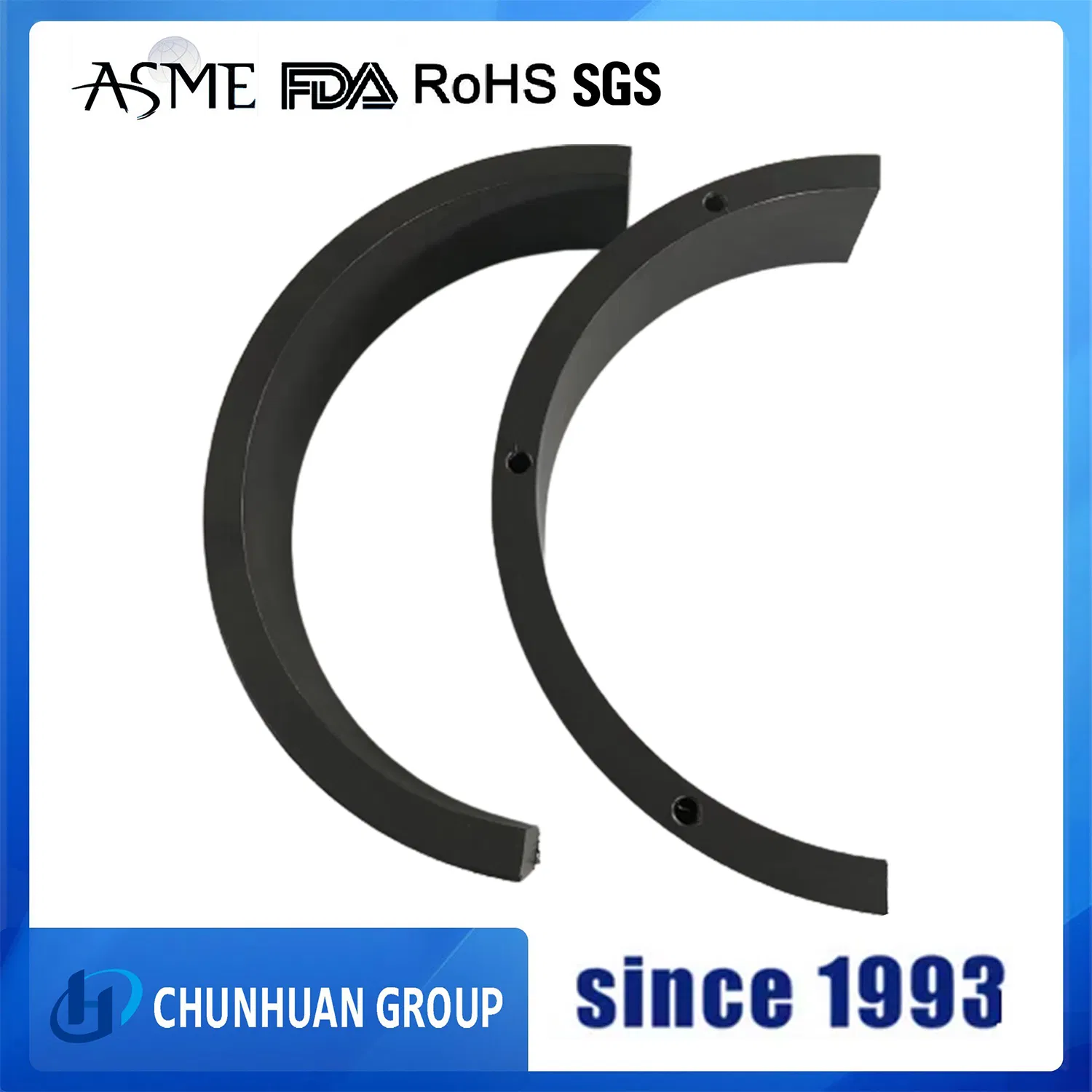 OEM Custom Processing Carbon Fiber/Graphite Filled PTFE Plastic Parts
