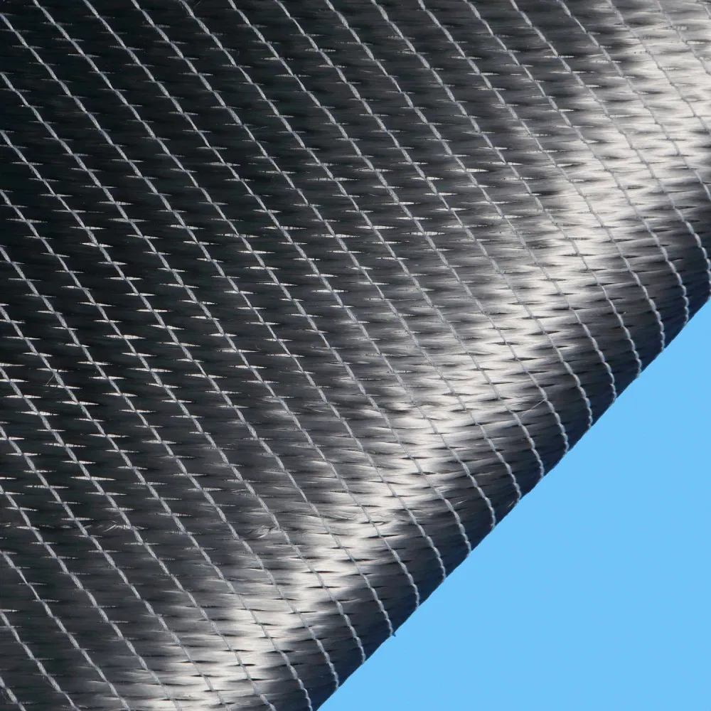 ± 45 Degree 200GSM/400GSM Twill Weave Double Bias High Strength Composite Carbon Fiber Fabric for Uav