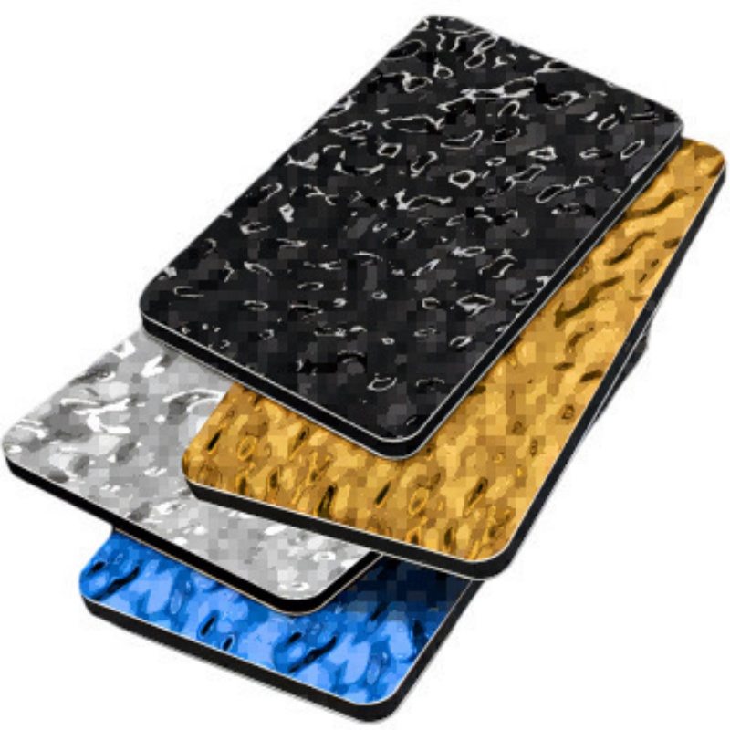 Building Material Interior Flexible 3D Marble Sheet Water Rippler Bamboo Fiber Board Charcoal Carbon Crystal Ceiling WPC/PVC/Spc Wall Panel