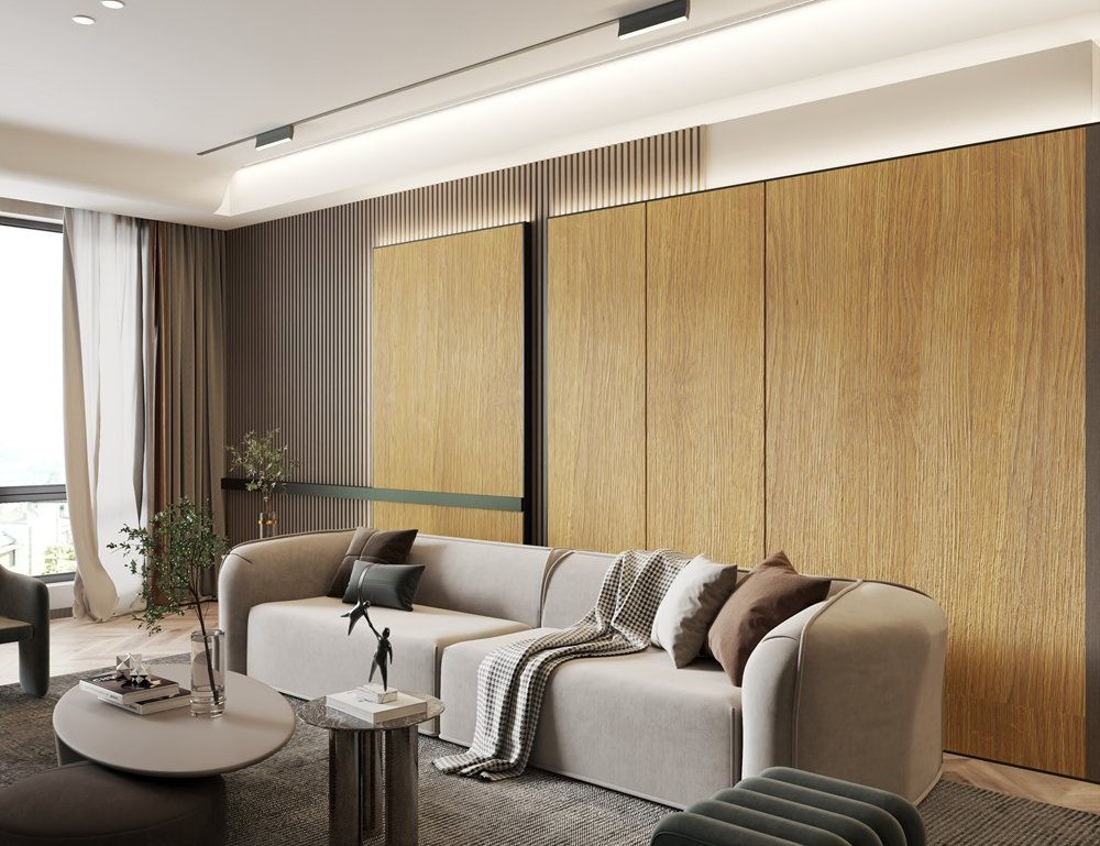 Carbon Crystal Panel Bamboo Charcoal Fiber Integrated Wall Panel Brushed Metal Background Wall