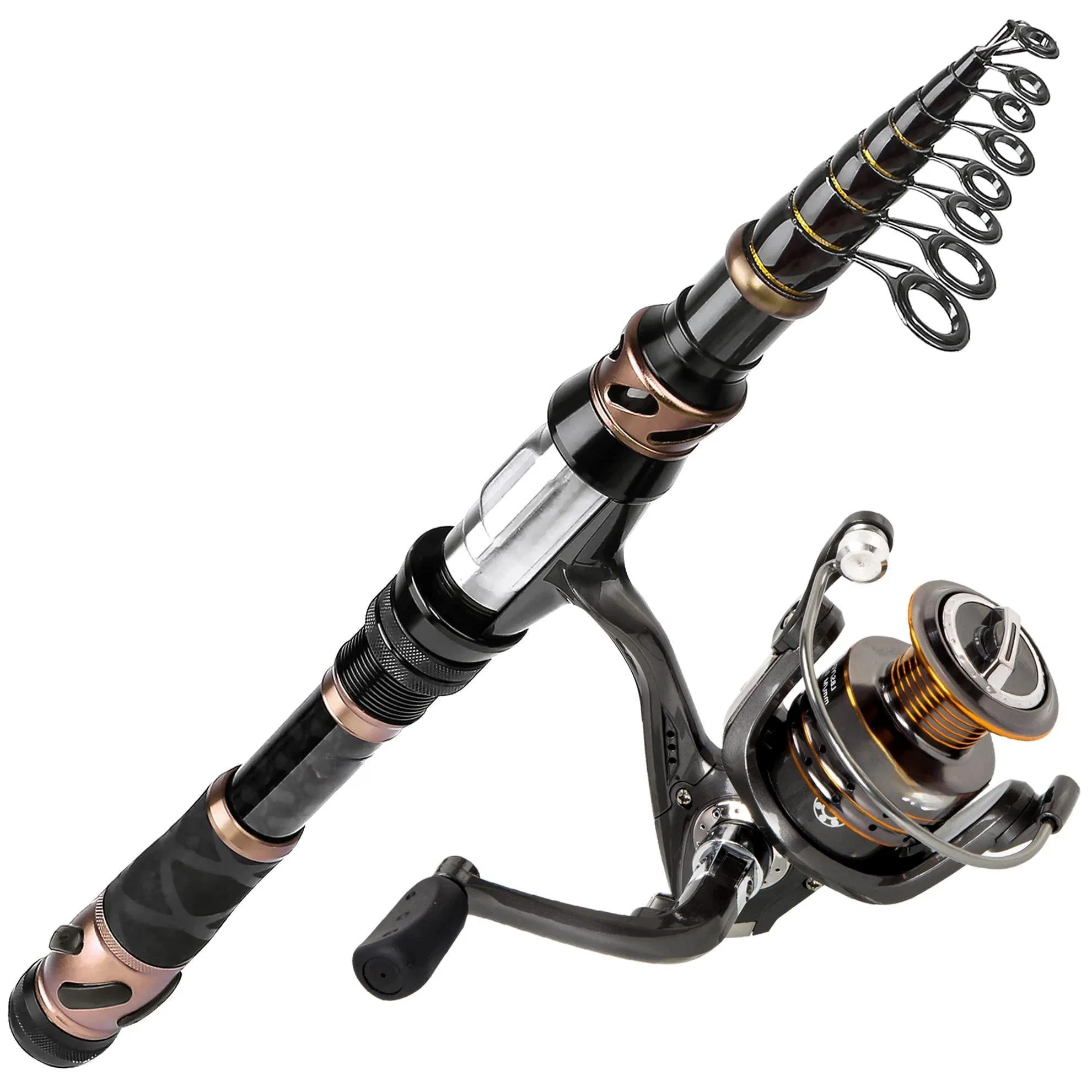 Carbon Fiber Telescopic Shielded Bearings Stainless Steel Spinning Fishing Rod
