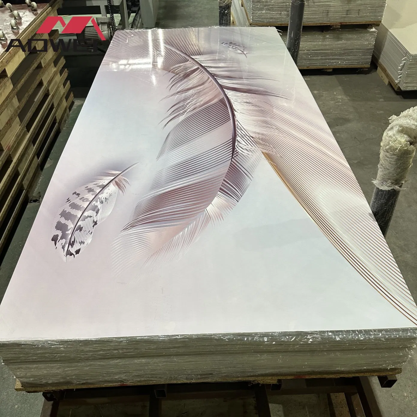 Stylish Carbon Fiber WPC/PVC Cladding Wall Panels with Glossy Marble Finish