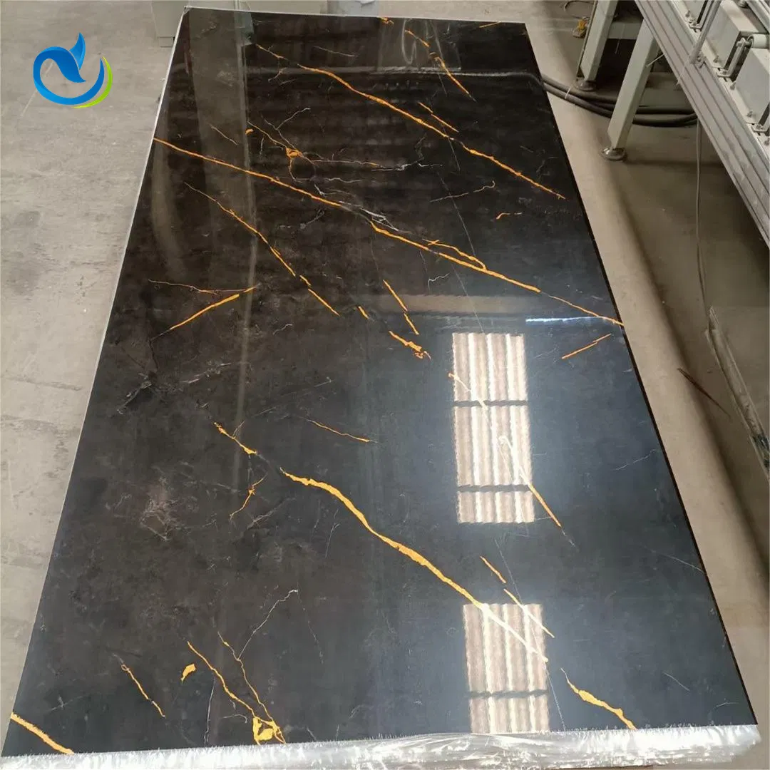 Arris Building Material Home Decoration PVC Wall Carbon Crystal Board WPC Bamboo Charcoal Fiber UV Marble Panel Marble Sheet Stone