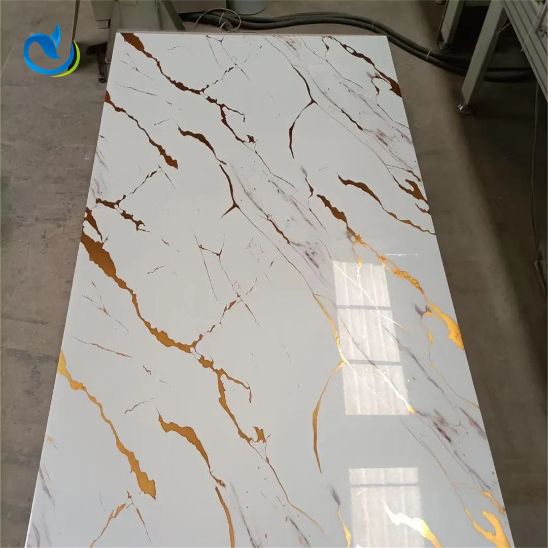Arris Building Material Home Decoration PVC Wall Carbon Crystal Board WPC Bamboo Charcoal Fiber UV Marble Panel Marble Sheet Stone