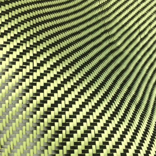 Hot Sales Kevlar 3K Carbon Fiber Aramid Yellow Hybrid Fabric