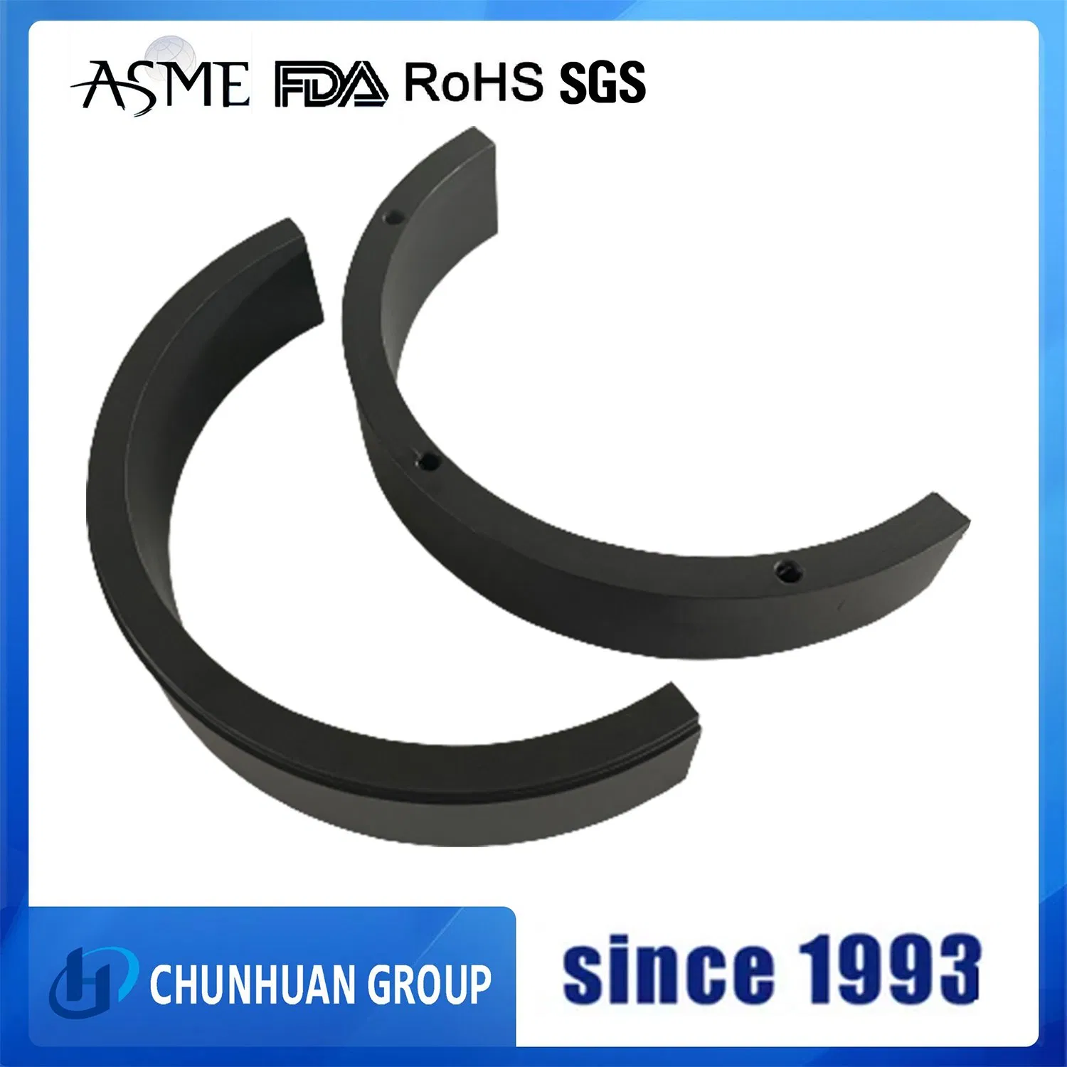 OEM Custom Processing Carbon Fiber/Graphite Filled PTFE Plastic Parts