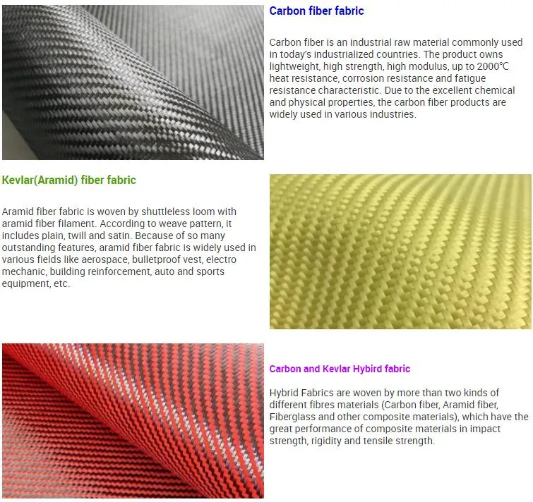 Kevlar Carbon Fiber Hybrid Fabric