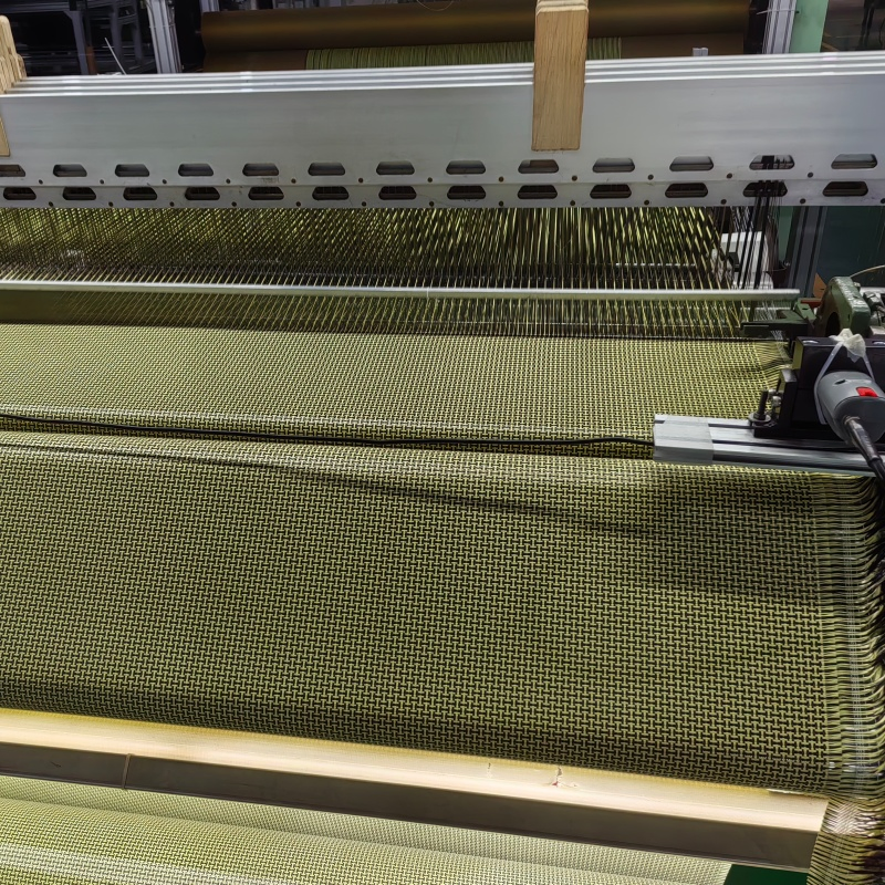 Hybrid Kevlar Aramid &amp; Carbon Fiber Plain Roll Fabric for Auto Parts