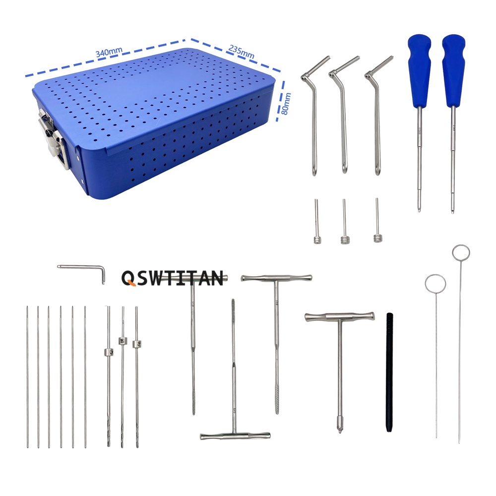 VKTIMALL Cannulated Screw Instrument Set Stainless Steel Orthopedic Surgical Instrument 3.5mm-4.5mm