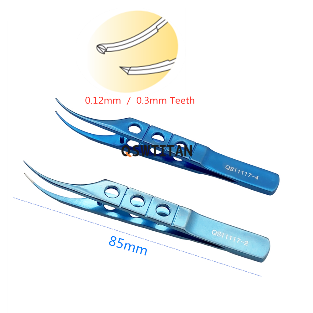 85mm Ophthalmic Colibri Conjunctiva Toothed Forceps Fine Piers Tips Tweezers Ophthalmic Surgical Instrument