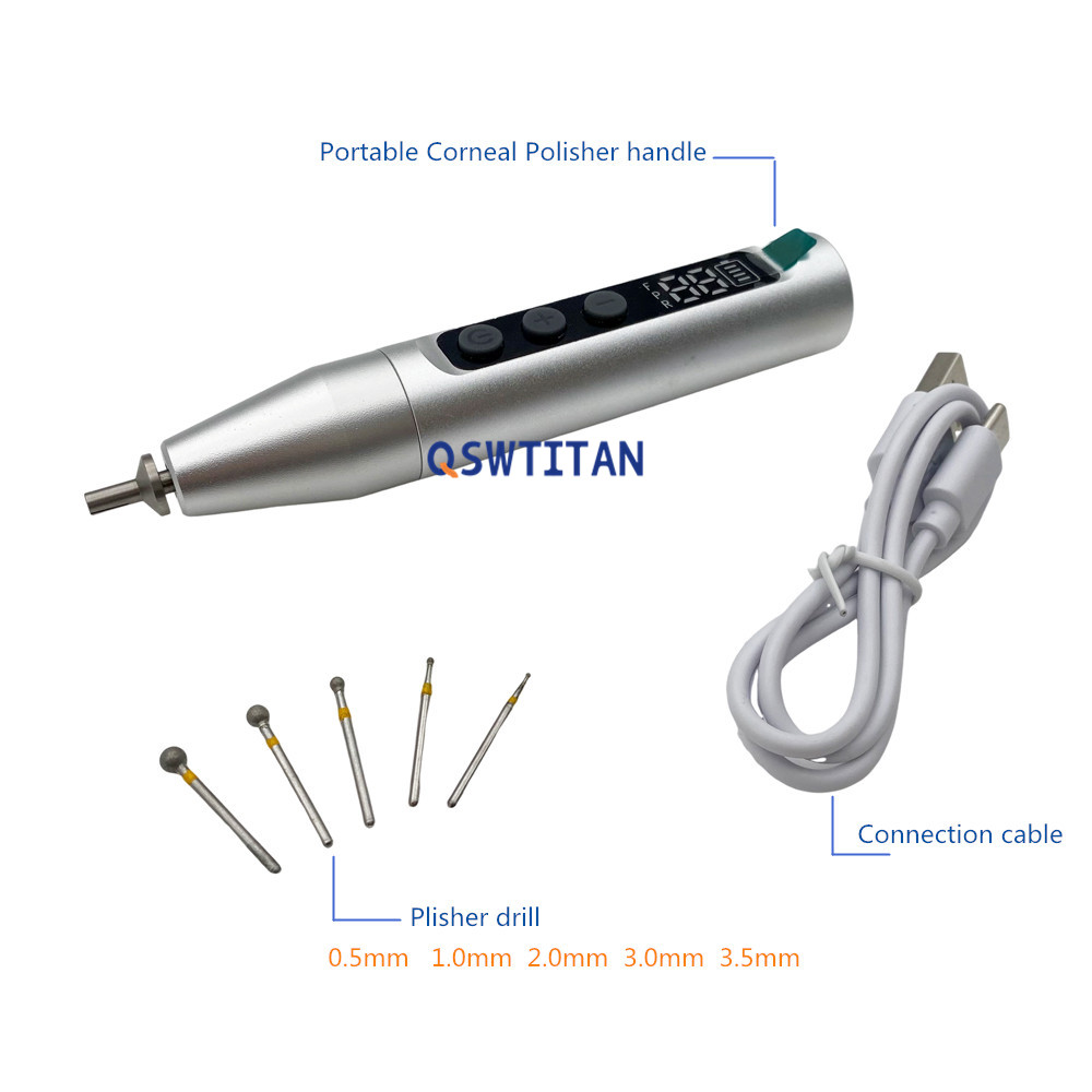 1set Ophthalmic Eye Portable Corneal Small Polisher Corneal Polishing Set Eyelid Surgical Tools 0-35000RPM