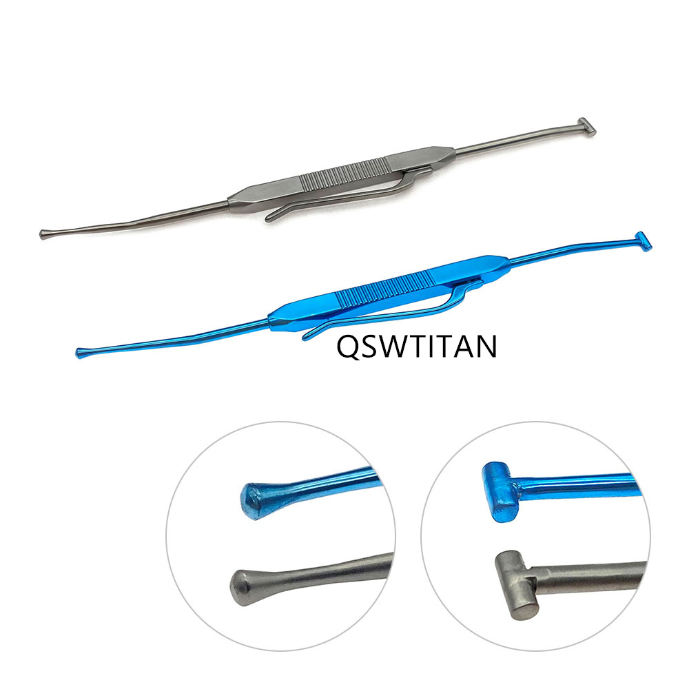 Ophthalmic Schociet Double Ended Scleral Depressor Titanium or Stainless Steel  Eye Surgery Instruments