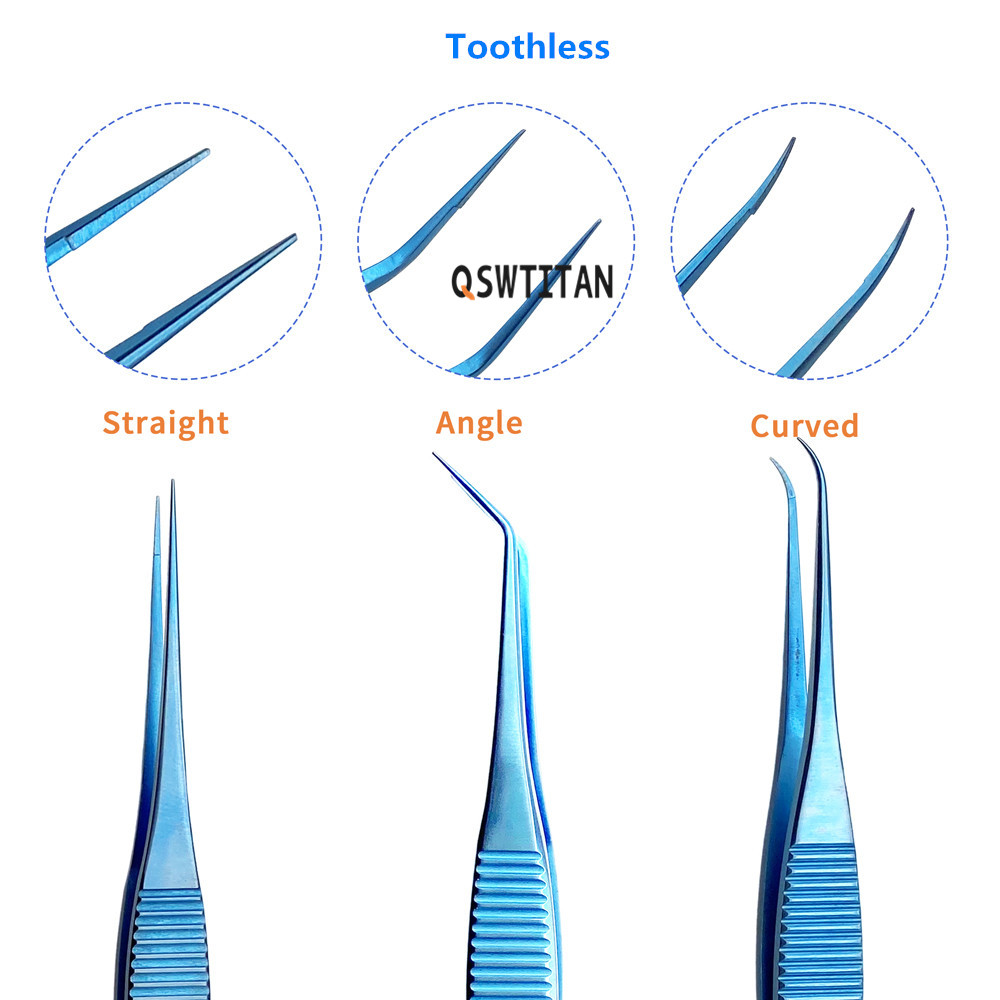 Ophthalmic Conjunctiva Tweezers Tooth Forceps Eye Surgical Tool Ophthalmic Instrument Titanium