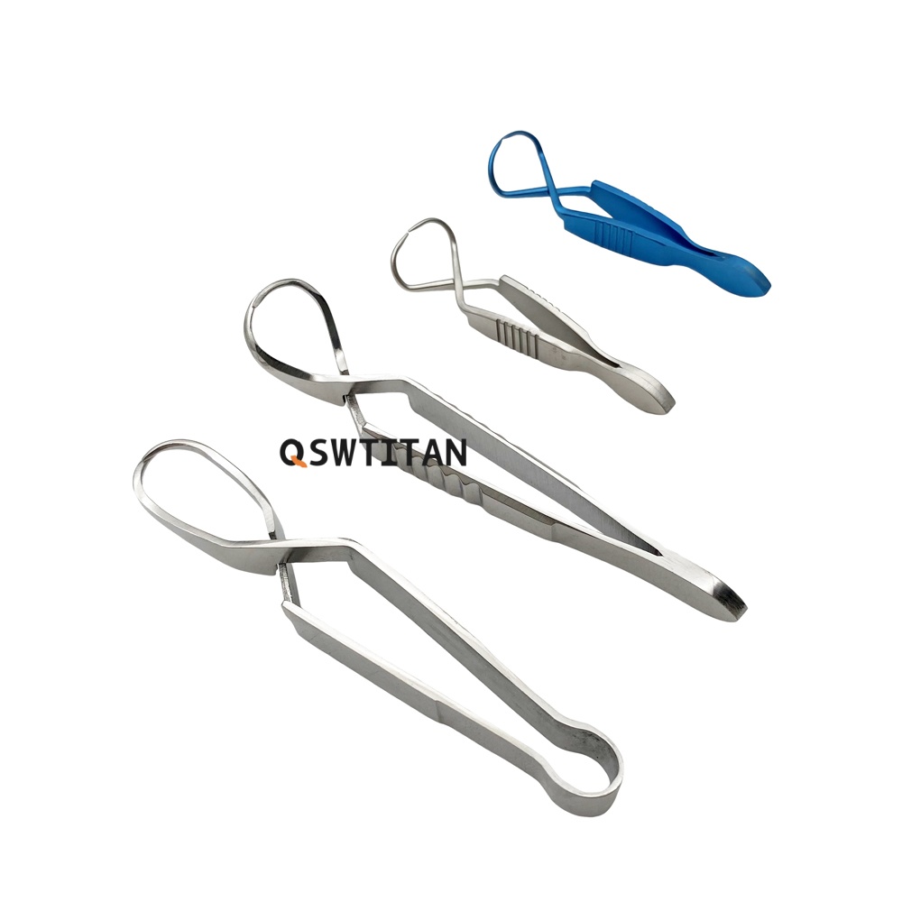 Ophthalmic Surgical Instrument Cloth Towel Clamp Forceps Stainless Steel Titanium Microscopy Cloth Towel