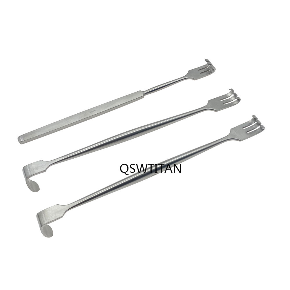 Double Eyelid Pull Hook Beauty Plastic Tool sharp Head Blunt Head Eyelid Bag Double Claw Double Pull Hook Skin Pull Hook