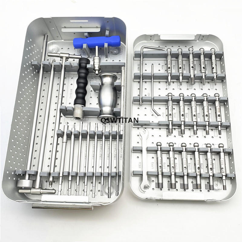 Stainless Steel Broken Screw Removal Instrument Kit Screw Extractor Removal Orthopedic Surgical Set Veterinary