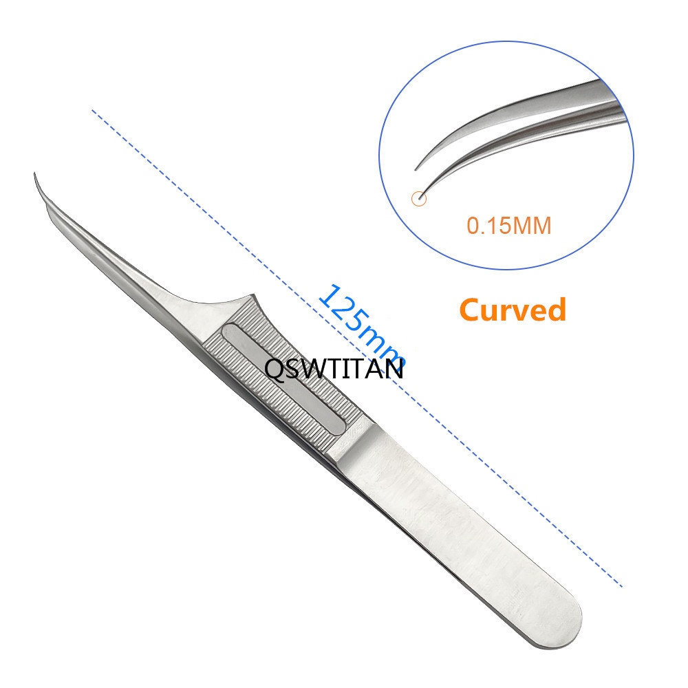 Hair Transplant Straight Angle Tweezers Fue Hair Transplant Tweezer Stainless Steel Forceps Surgery Instruments