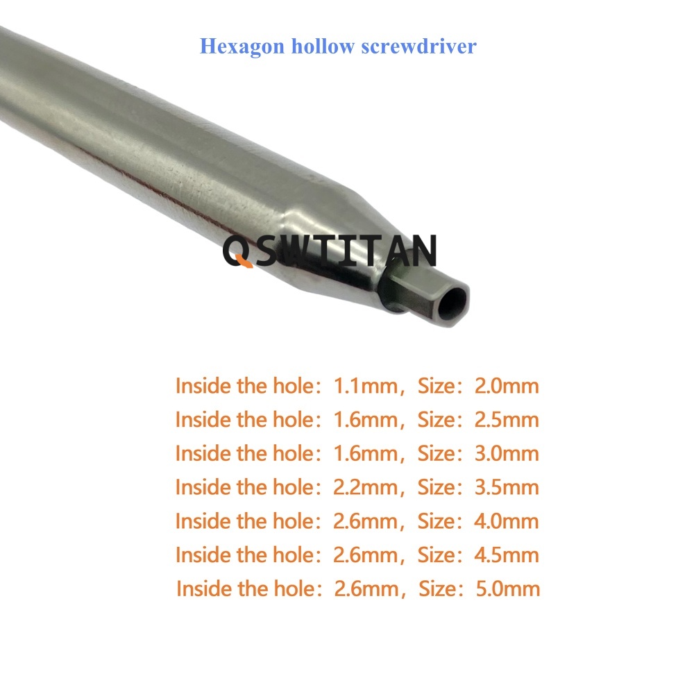 Hollow Cannulated Bone Screw Driver Hex Screwdriver Veterinary Orthopedics Instrument