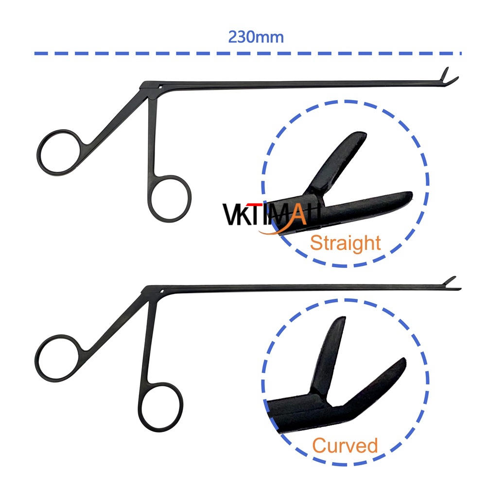 Nucleus Pulposus Clamps Finger Ring Orthopedic Surgical Instruments 220mm Straight/Curved Cervical Vertebra Forceps