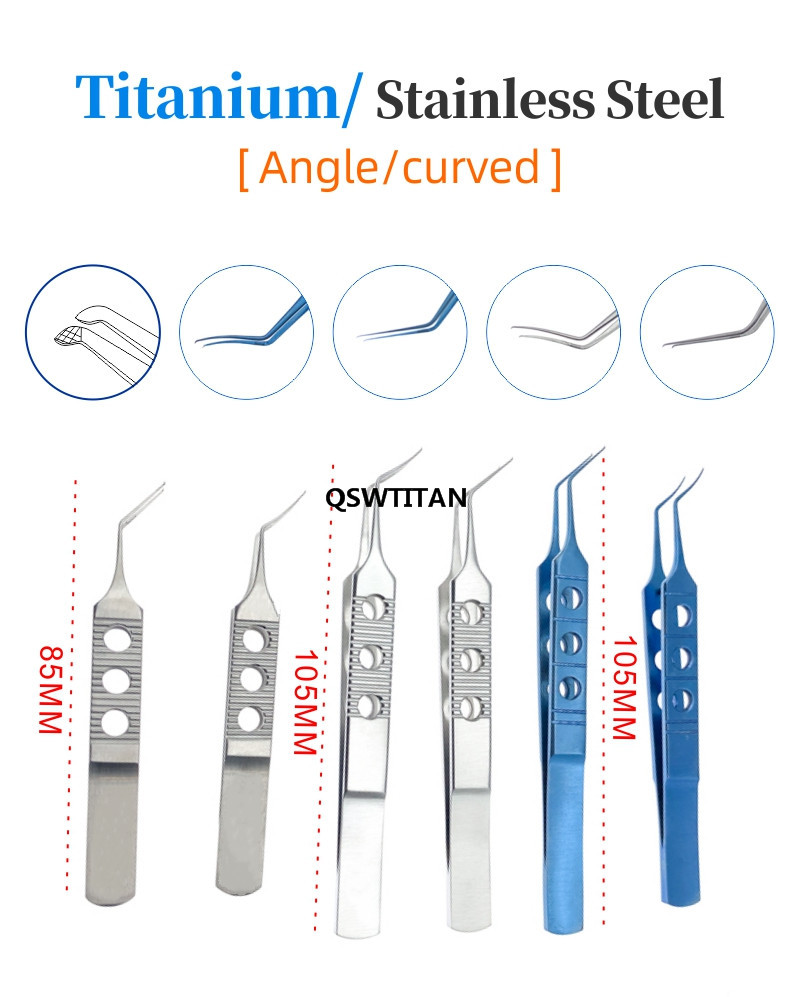Capsulorhexis Forceps Ophthalmic Forceps Titanium Arcuate Dihedral Eye Surgical Instruments Stainless Steel