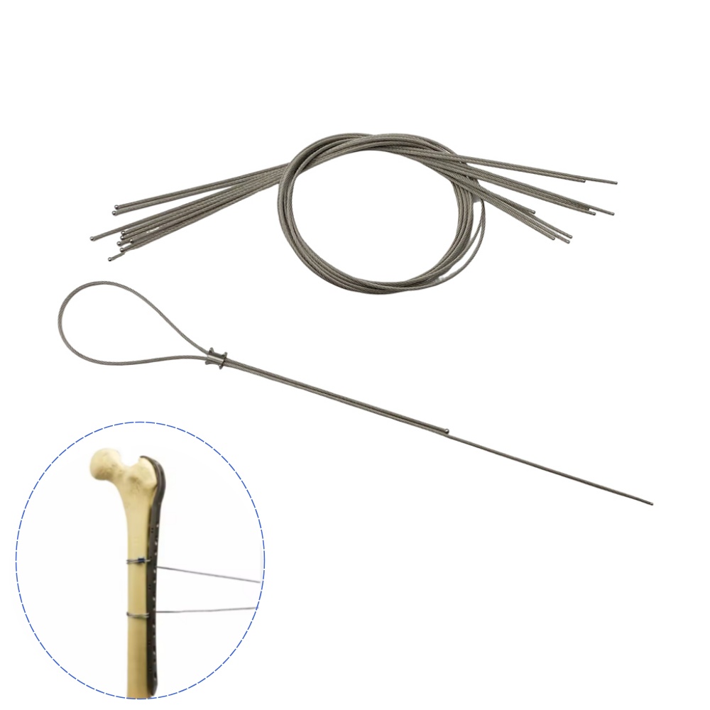 Titanium Bone Cable Wire Fixation Locking Plate Orthopaedic Cerclage System Titanium Cable 520mm