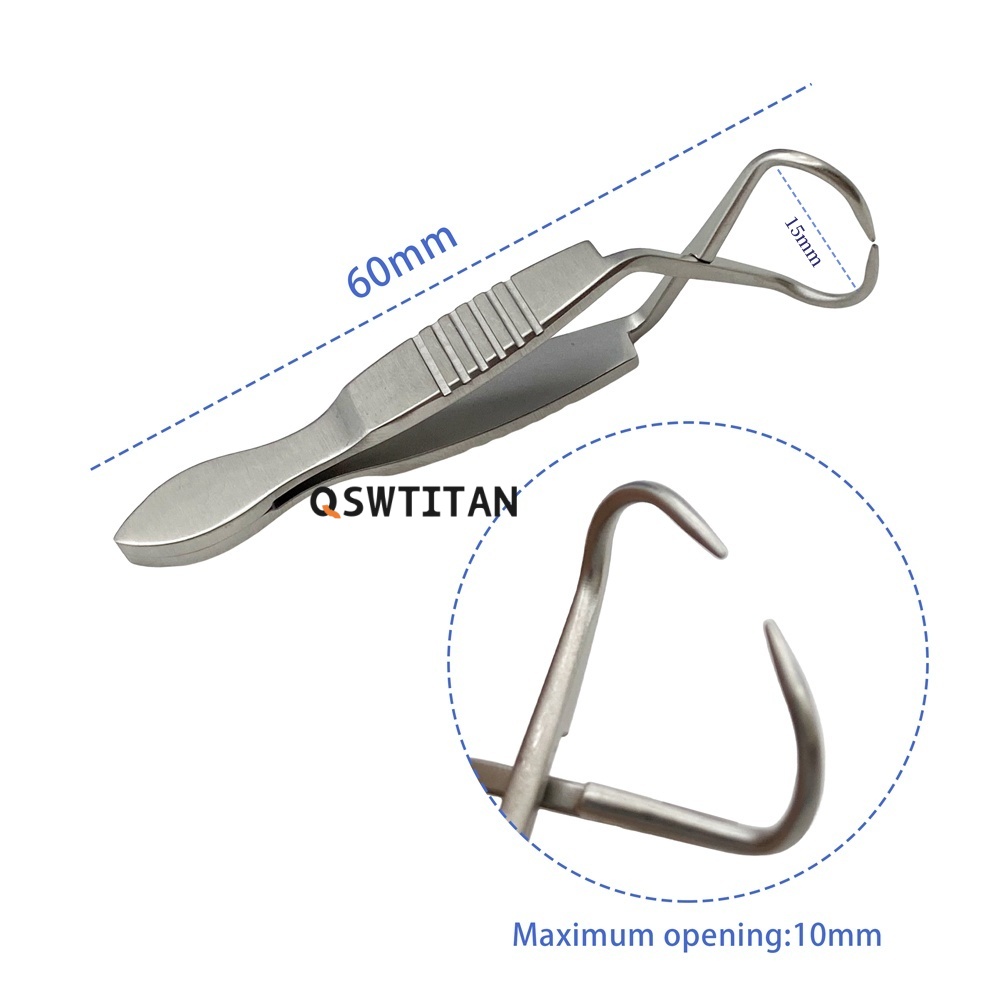 Ophthalmic Surgical Instrument Cloth Towel Clamp Forceps Stainless Steel Titanium Microscopy Cloth Towel
