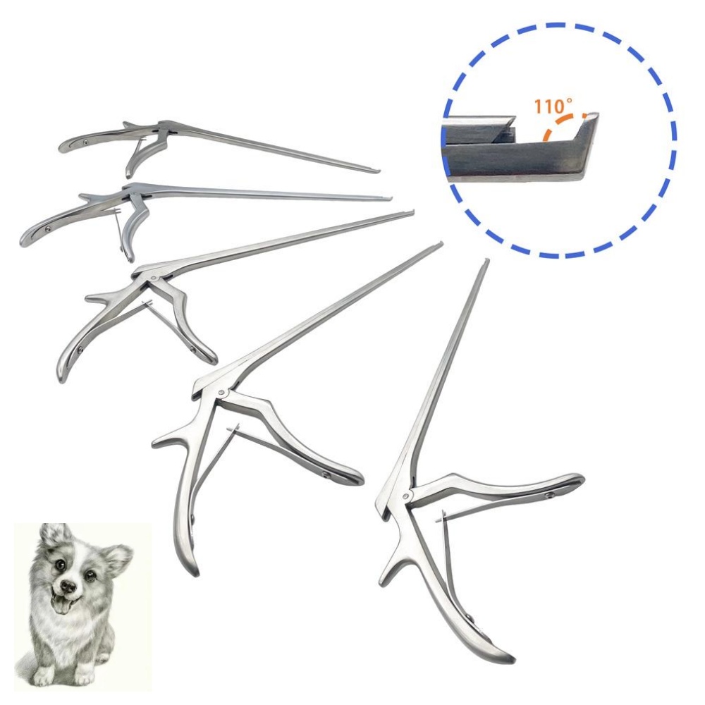 Medical Orthopedic Instruments Kerrison Rongeur Forceps Bone Punch Rongeur Kerrison 260CM Length 1mm to 5mm