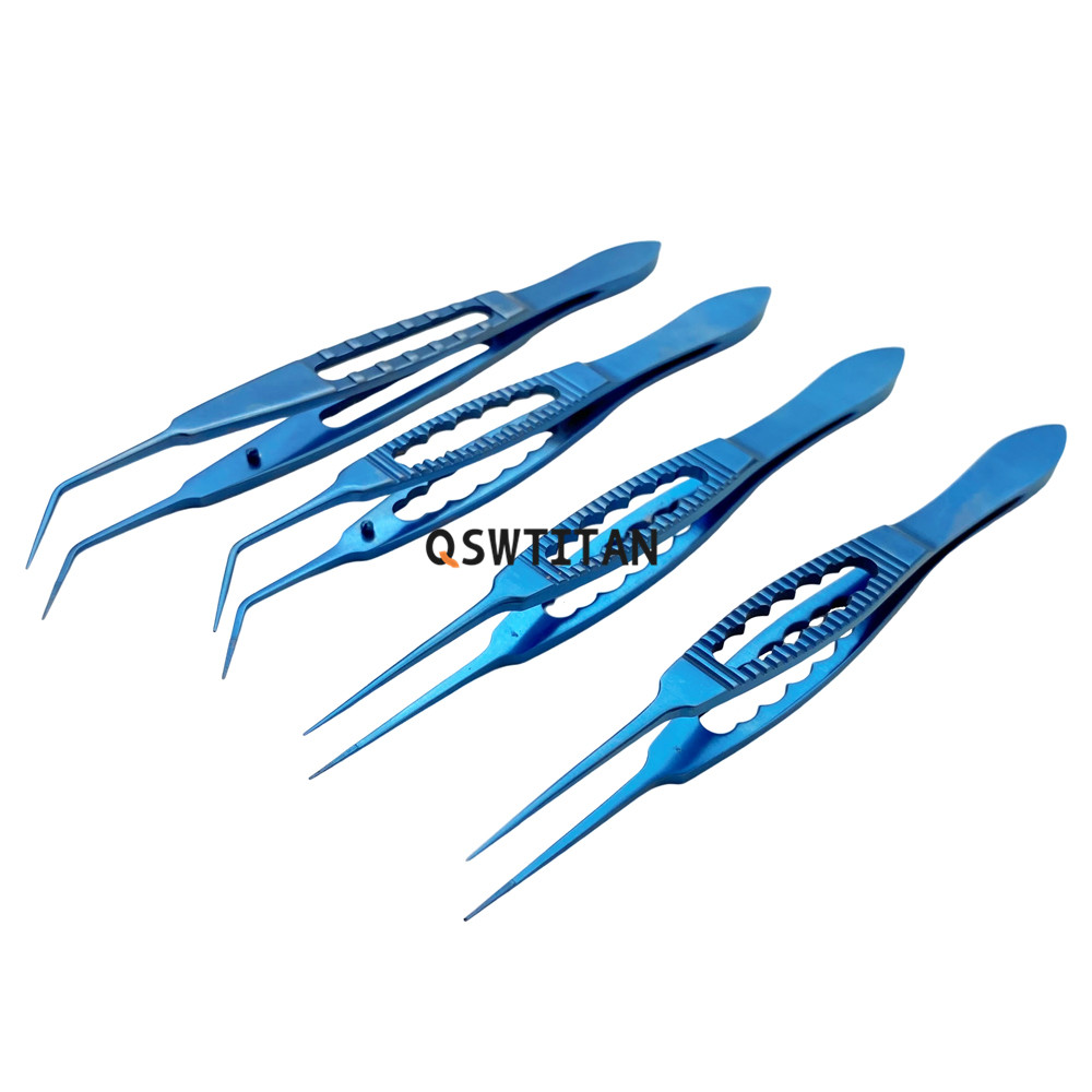 Ophthalmic Micro Tweezers Tying Forceps Tooth Forceps 108mm Microscopic Eye Surgical Instruments