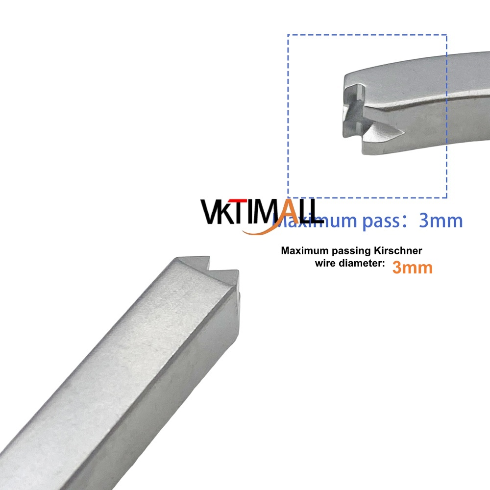 VKTIMALL Stainless Steel Patellar Guide Ligament Aimer Guide C Type Drill Guide Veterinary Orthopedic Instrument