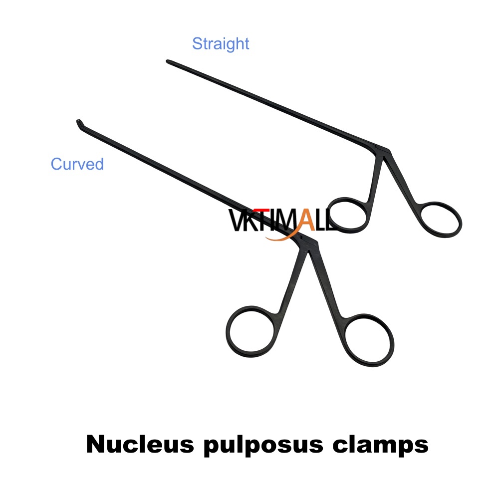 Nucleus Pulposus Clamps Finger Ring Orthopedic Surgical Instruments 220mm Straight/Curved Cervical Vertebra Forceps