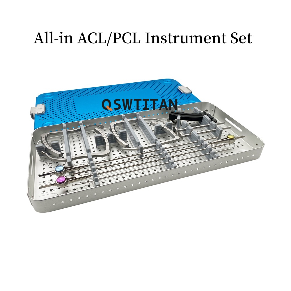 ACL/PCL Reconstruction Instrument Set Stainless Steel All-in Cruciate Ligament Instrument Set Autoclaveable